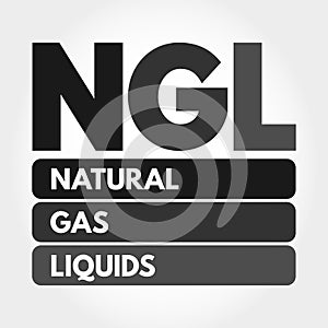 NGL - Natural Gas Liquids acronym concept