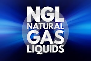 NGL - Natural Gas Liquids acronym, concept background