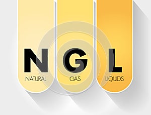 NGL - Natural Gas Liquids acronym, concept background