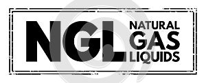 NGL Natural Gas Liquids - same family of molecules as natural gas and crude oil, composed exclusively of carbon and hydrogen,