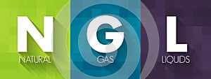 NGL Natural Gas Liquids - same family of molecules as natural gas and crude oil, composed exclusively of carbon and hydrogen,