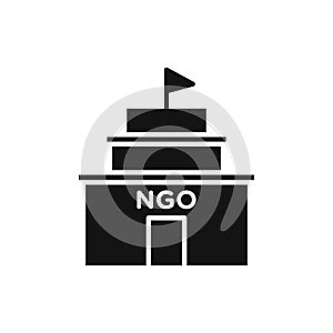 NGO Building icon isolated on white background