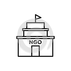 NGO Building icon isolated on white background