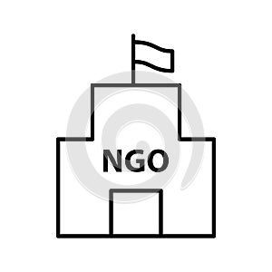 NGO icon , vector,  vector line illustration