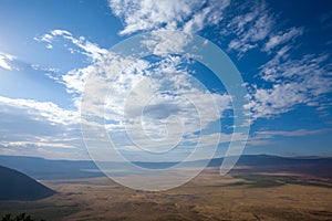 Ngorongoro Conservation Area aerial view, Tanzania, Africa