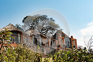 Ngorongoro Crater Lodge, Tanzania, Africa. Famous Lodge at the Ngorongoro Crater.