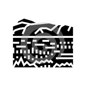ngorongoro reserve glyph icon vector illustration