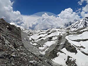 Ngozumba Glacier and moraine