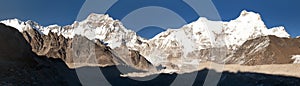 Ngozumba glacier and mount Everest, Nepal photo