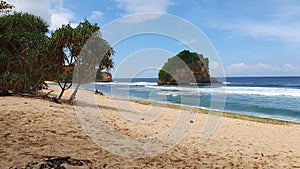 Ngudel beach in South Malang, East Java - Indonesia