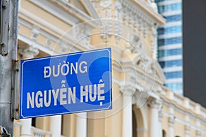 Nguyen Hue Street in Ho Chi Minh City Saigon, Vietnam