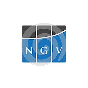 NGV letter logo design on WHITE background. NGV creative initials letter logo concept. NGV letter design