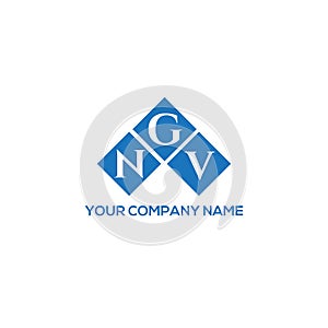 NGV letter logo design on WHITE background. NGV creative initials letter logo concept. NGV letter design