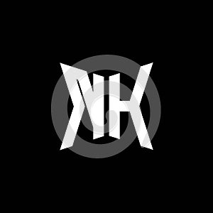 NH Logo Monogram Geometric Shape Style