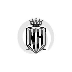 NH Logo Monogram Shield Crown Luxury Design