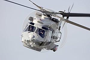 NH90 military helicopter flying