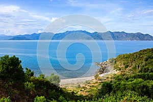 Nha Trang bay, Vietnam. View from Pham Van 657 highway