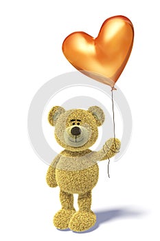 Nhi Bear with heartshaped balloon. photo