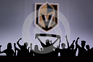 NHL Hockey Club Fans celebrate and support the NHL hockey Team.