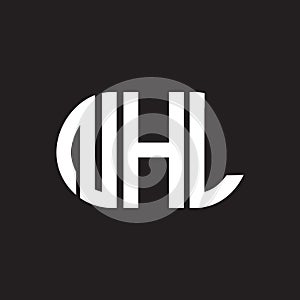 NHL letter logo design on black background. NHL creative initials letter logo concept. NHL letter design photo