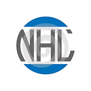 NHL letter logo design on white background. NHL creative initials circle logo concept. NHL letter design photo