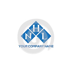 NHL letter logo design on WHITE background. NHL creative initials letter logo concept. NHL letter design