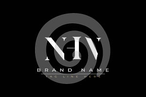 NHN abstract letter logo design
