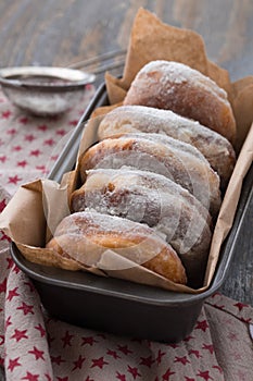 Holiday donut,Polish donut,traditional donut,donut classic,donut home,a donut for an old recipe,donut with jam,donut with filling