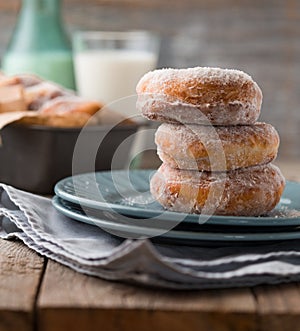 Holiday donut,Polish donut,traditional donut,donut classic,donut home,a donut for an old recipe,donut with jam,donut with filling