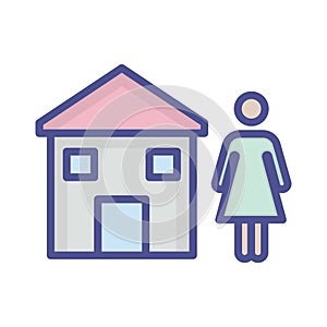 Homeowner Isolated Vector icon which can easily modify or edit photo