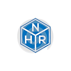 NHR letter logo design on black background. NHR creative initials letter logo concept. NHR letter design