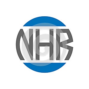 NHR letter logo design on white background. NHR creative initials circle logo concept. NHR letter design