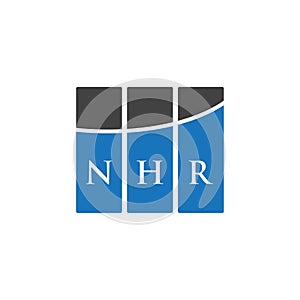NHR letter logo design on WHITE background. NHR creative initials letter logo concept. NHR letter design