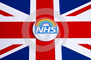 NHS Rainbow Symbol and the UK Flag