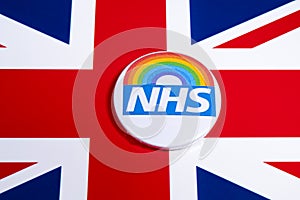 NHS Rainbow Symbol and the UK Flag