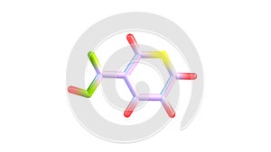 Niacin B3 molecule rotating video on white