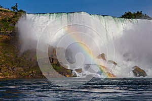 Niagara Falls - The American Falls and a Rainbow