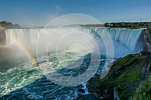 Niagara Falls, boat and Rainbow