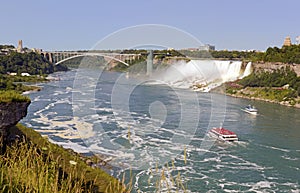 Niagara Falls, bordering Canada and New York State