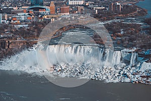 Niagara falls Canada aerial view