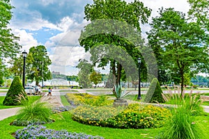Niagara Falls, ON, Canada - August 31, 2022: Queen Victoria Park in Niagara Falls, ON, Canada. Queen Victoria Park, view