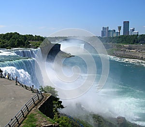 Niagara Falls with Canada in background