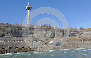 NIAGARA FALLS, CANADA - NOVEMBER 13th 2016: The Skylon Tower is