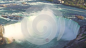 Niagara Falls, Canada, Video - The Horseshoe Falls during a sunny day as seen from the Skylon Tower