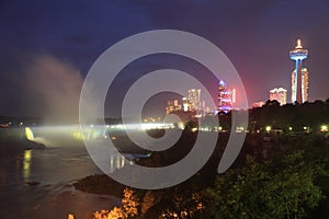 Niagara Falls at dusk