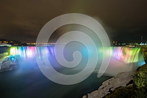 Niagara Falls Light at night