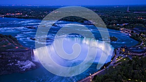 Niagara falls at night