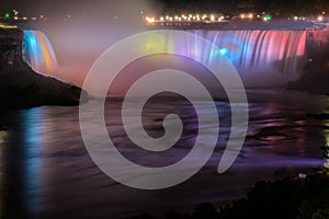 Niagara Falls at night