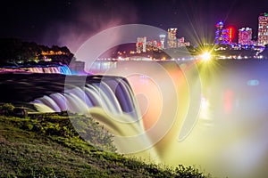 Niagara Falls at night