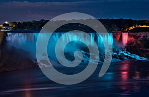 Niagara Falls Nighttime Panorama photo